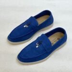 Loro Piana Summer Walk Loafers (Royal Blue)