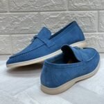 Loro Piana Summer Charms Walk Loafers (Stone Blue)
