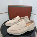 Loro Piana Summer Walk Loafers (Off-White/Stucco)