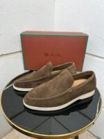 Loro Piana Summer Walk Loafer (Woven Beige Suede) - Image 2