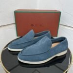 Loro Piana Summer Walk Loafers (Deep Blue/Teal)