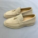 Loro Piana Summer Charms Walk Loafers (Sand/Beige)