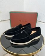 Loro Piana Summer Walk Loafer (Black Suede) - Image 2