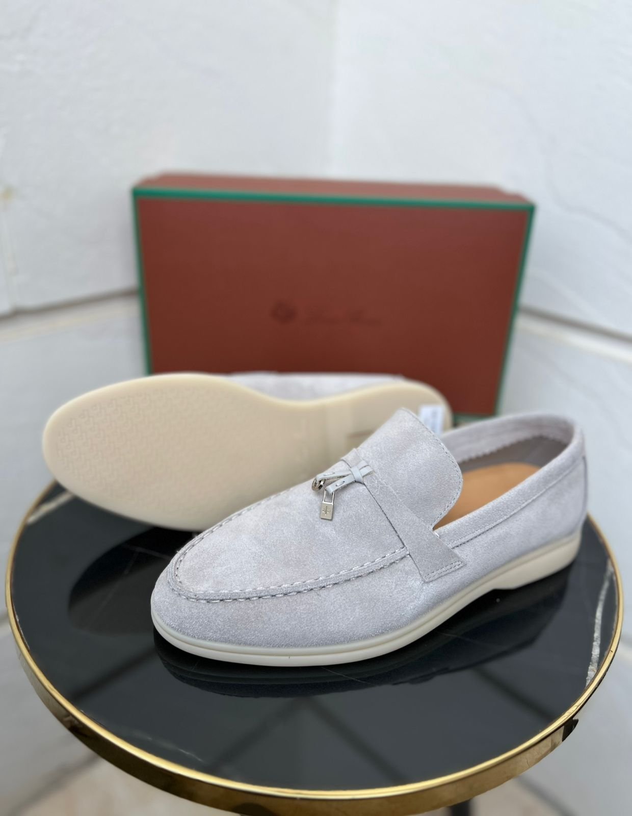IMG-20260427-WA0584_d1734764-80d1-4db1-a2fe-3e443896173f Loro Piana Summer Charms Walk Loafers (Light Grey/Pear) - Image 1