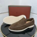 Loro Piana Summer Walk Loafer (Woven Beige Suede)