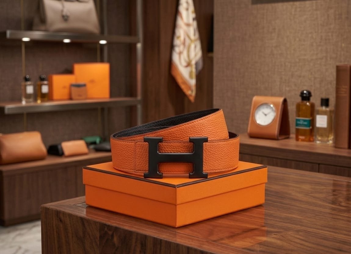 IMG-20260508-WA0124_e227fe74-8885-4ff8-bc65-b4a6ccc23bae Hermès H Au Carre Reversible Belt (Orange / Matte Black) - Image 1