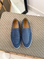 Loro Piana Summer Walk Loafers (Crocodile-Effect Blue) - Image 2
