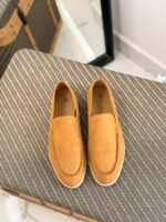 Loro Piana Summer Walk Loafers (Crocodile-Effect Tan/Camel) - Image 2