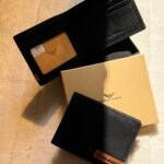 Giorgio Armani Grained Leather Bi-Fold Wallet (Black)