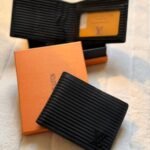 Louis Vuitton Epi Striated Multiple Wallet (Black / Noir)