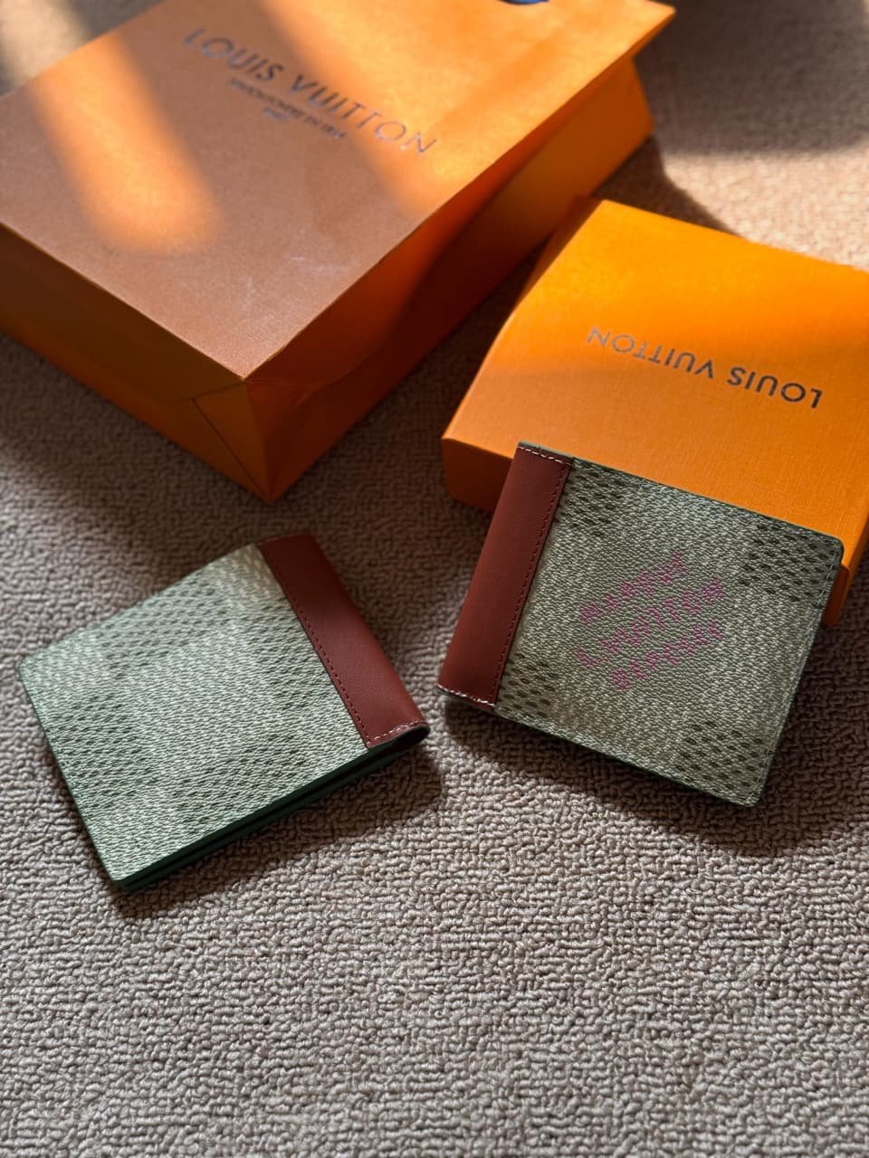 IMG-20260604-WA0177 Louis Vuitton Multiple Wallet (Damier Pop Heritage Khaki Green & Brown) - Image 1
