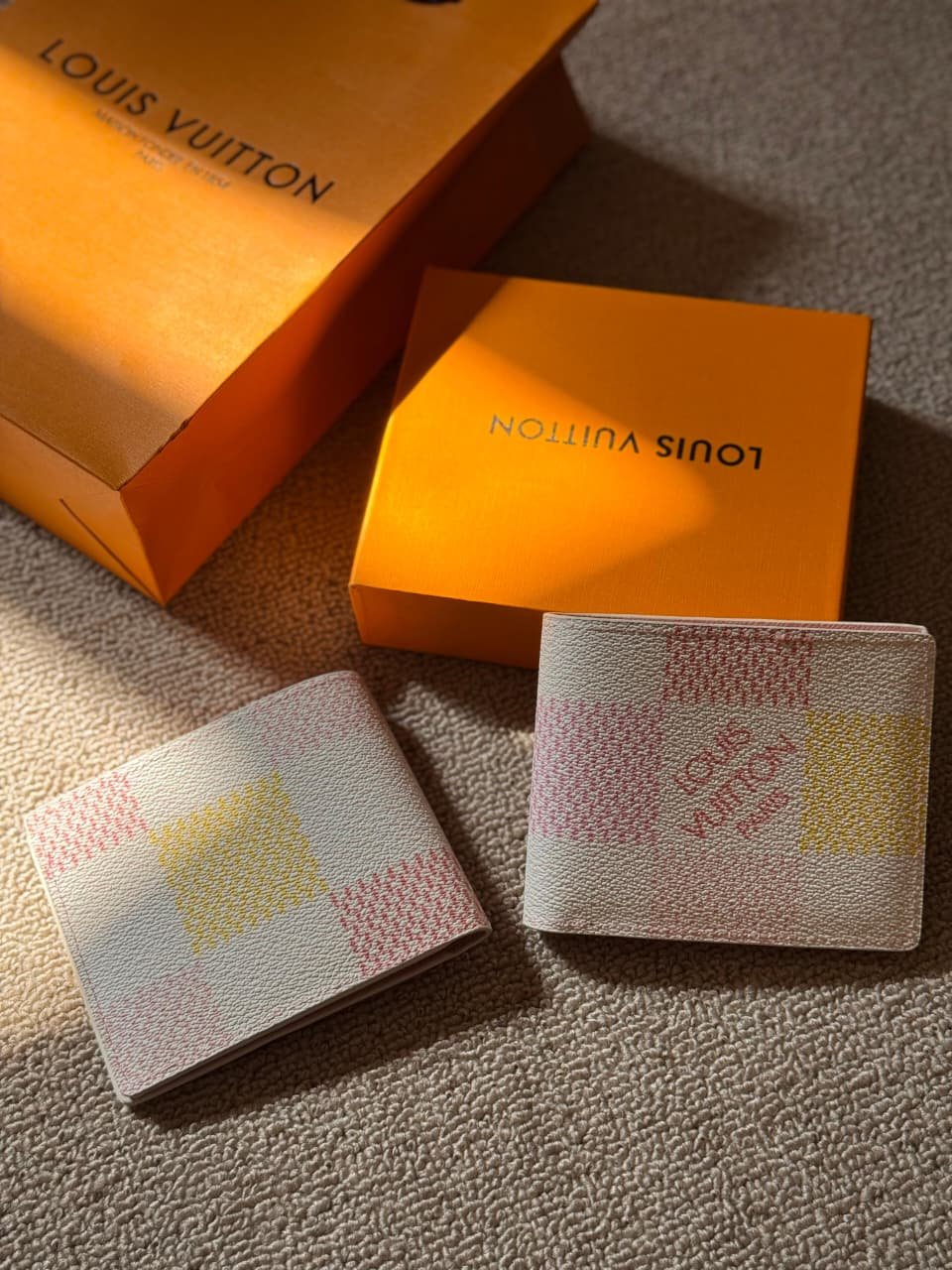 IMG-20260604-WA0187 Louis Vuitton Multiple Wallet (White Damier Pop Canvas with Pink and Yellow accents) - Image 1