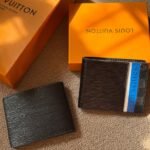 Louis Vuitton Multiple Wallet Epi Leather & Damier Graphite Patchwork (Black/Blue/White)