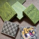 Gucci GG Supreme Tiger Print Bifold Wallet (Beige/Ebony)