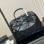 Chanel Vintage Chanel Bowling Black Duffle Bag – 45 cm 🖤