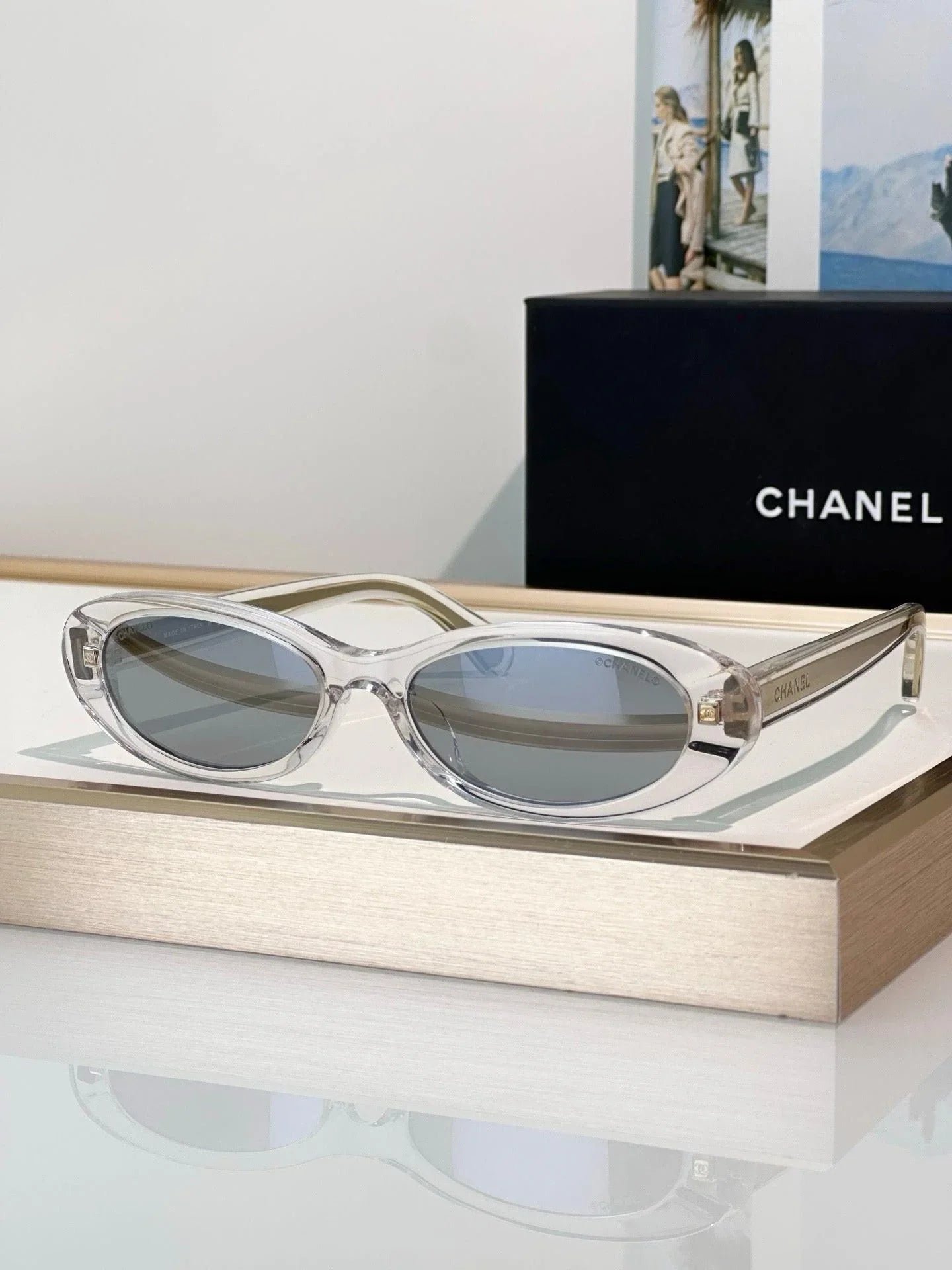Image198_ae061026-f8c4-4b6c-830d-c48089623319 CHANEL 9175 Oval Women's Sunglasses 🖤 - Image 1