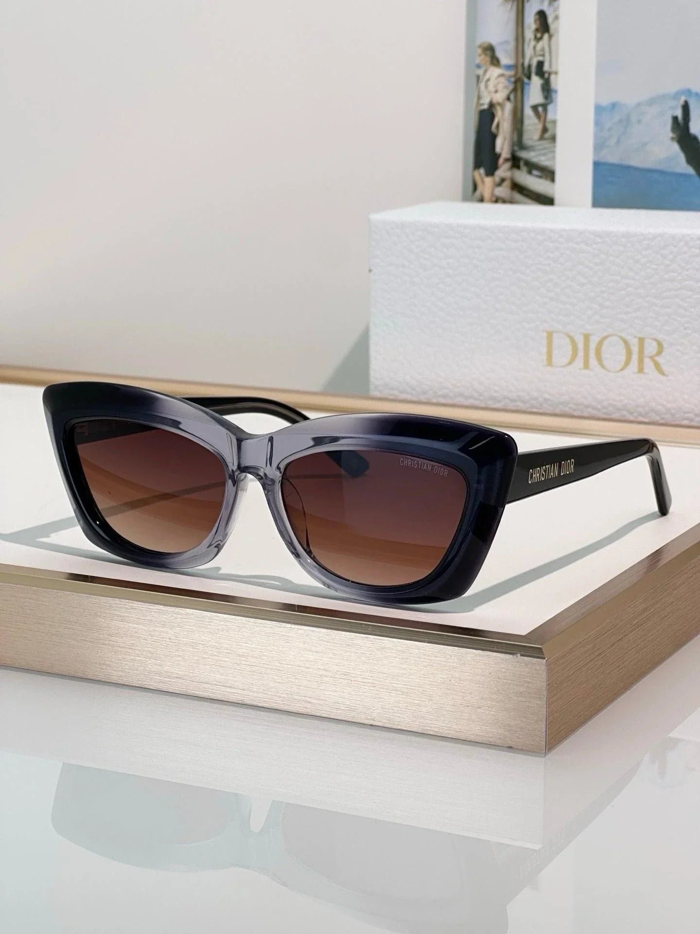 Image217_4cc2e9a3-cc88-4070-a2ad-0fa4e7961053 DIOR CD DiorMidnight B3I Black Butterfly Sunglasses ✨ - Image 1