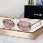 CHANEL 9561 Oval Sunglasses - Silver Pink Mirror - Chanel Eyewear 🖤