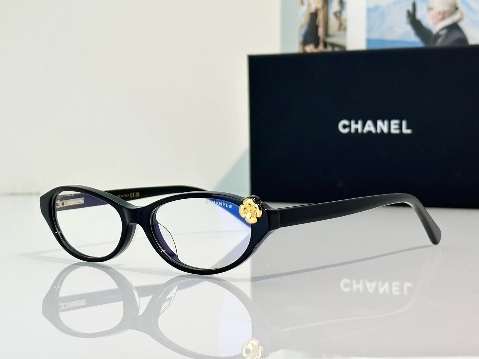 Image37_015b5a1b-9b67-4abd-880e-69c9b95b83e2 CHANEL 3099 Eyeglasses Camellia CC logo cateye frame Eyewear 🖤 - Image 1