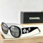 CHANEL 5113 Black Sunglasses W/ 3D Flower Side Detail 🖤