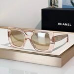 CHANEL 9173 Square Sunglasses - Silver Pink Mirror - Chanel Eyewear 🖤
