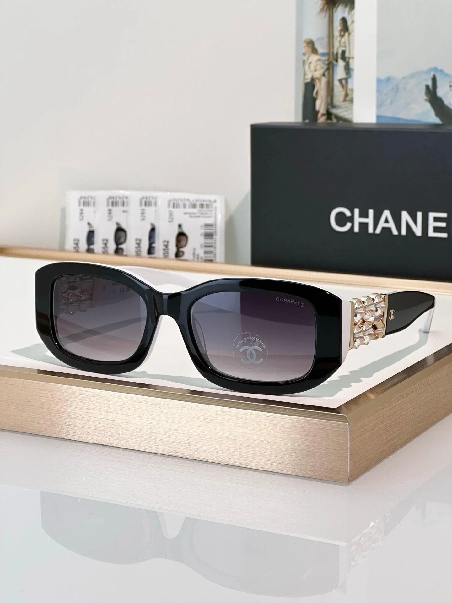 Image80_93ae040f-40e5-4cc2-85f0-fc0b68d7d37f CHANEL RECTANGLE Sunglasses 5542 Acetate 🖤 - Image 1
