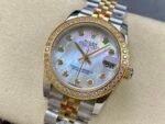 Datejust 31mm Gold Steel Diamond Bezel White Mop Dial - Image 3