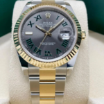 Rolex Datejust 41mm Wimbledon Roman Dial Oyster