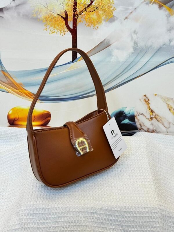 Aigner A185 Shoulder Bag – Brown, 20 cm