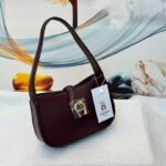 Aigner A185 Shoulder Bag – Dark Brown, 20 cm