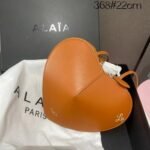Alaïa 368 Crossbody Bag – Cognac Brown, 22 cm
