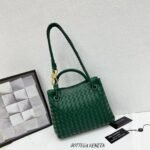 Bottega Veneta 9900-2 Top Handle Bag – Dark Green, 25 cm
