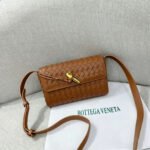 Bottega Veneta 9907 Crossbody Bag – Brown, 22 cm