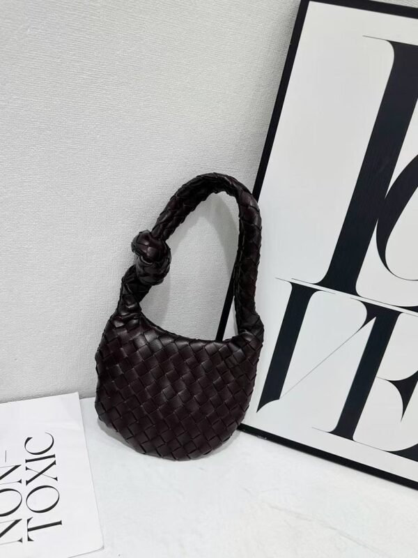 Bottega Veneta 9910-3 Shoulder Bag – Dark Brown, 19 cm