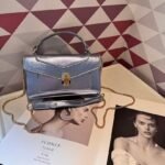 Bvlgari 5029 Top Handle Bag – Metallic Silver, 20 cm