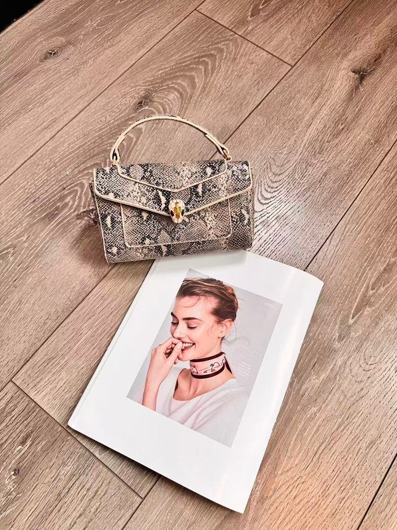 bvlgari-5061-top-handle-bag-beige-and-brown-snakeskin-print-19-cm-1.jpg Bvlgari 5061 Top Handle Bag – Beige and Brown Snakeskin Print, 19 cm - Image 1