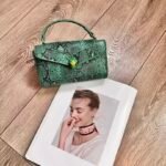 Bvlgari 5061 Top Handle Bag – Green, 19 cm