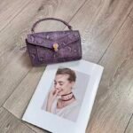 Bvlgari 5061 Top Handle Bag – Metallic Purple, 19 cm