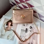 Bvlgari 5083 Top Handle Bag – Champagne Gold, 20 cm