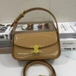 Celine 2433 Top Handle Bag – Camel Brown, 23 cm