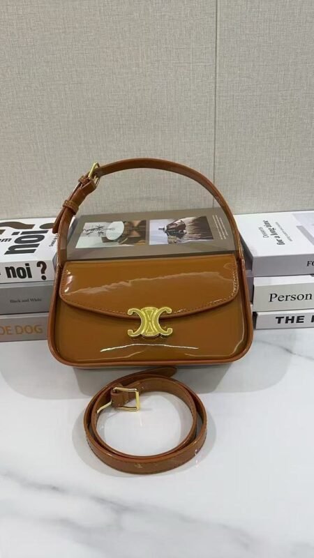 Celine 2433 Top Handle Bag – Caramel Brown, 23 cm