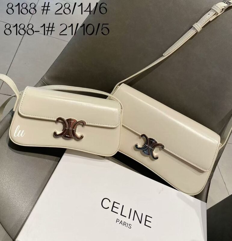 Celine 8188 Shoulder Bag – Ivory, 21 cm