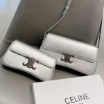 Celine 8188 Shoulder Bag – Silver, 21 cm