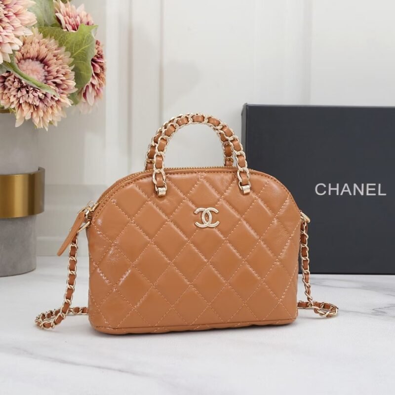 Chanel 2872 Top Handle Bag – Tan, 20 cm