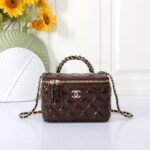 Chanel 2878 Top Handle Bag – Dark Brown, 17 cm
