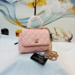 Chanel 33828 Top Handle Bag – Light Pink, 20 cm