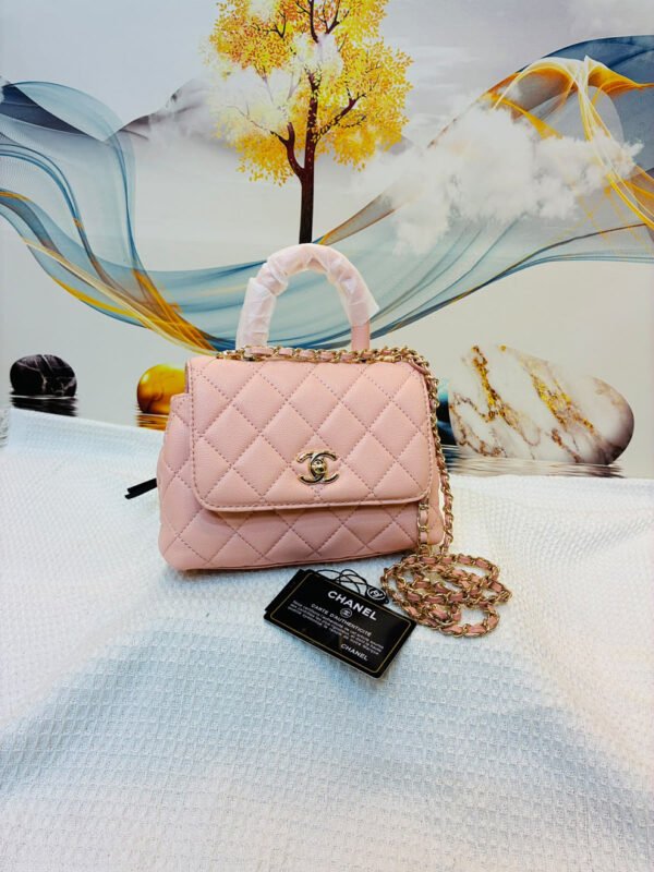 Chanel 33828 Top Handle Bag – Pink, 20 cm