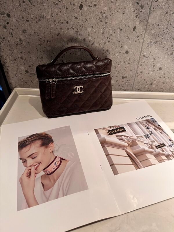 Chanel 5070 Top Handle Bag – Dark Brown, 20 cm