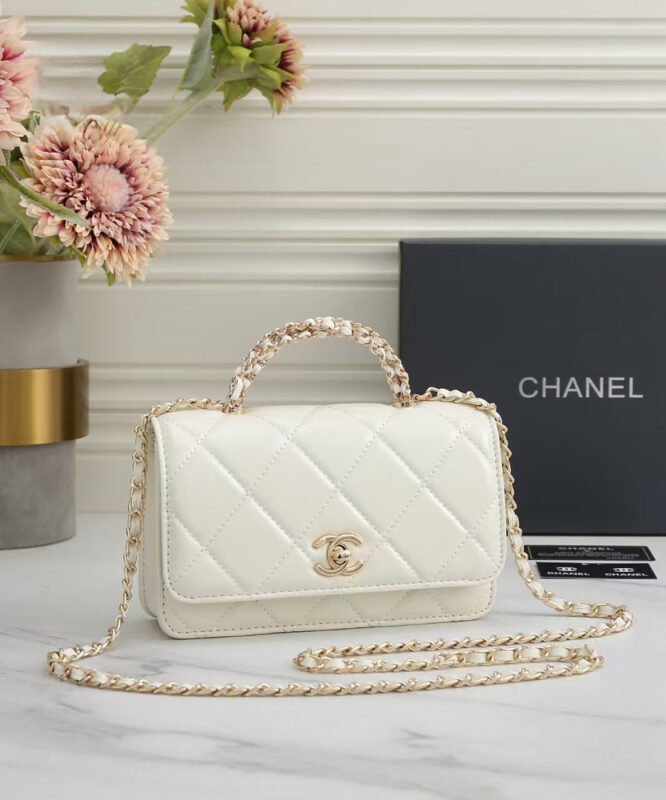 Chanel 6828 Top Handle Bag – Ivory, 19 cm