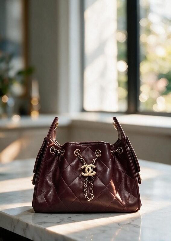 Chanel C2512 Top Handle Bag – Burgundy, 25 cm
